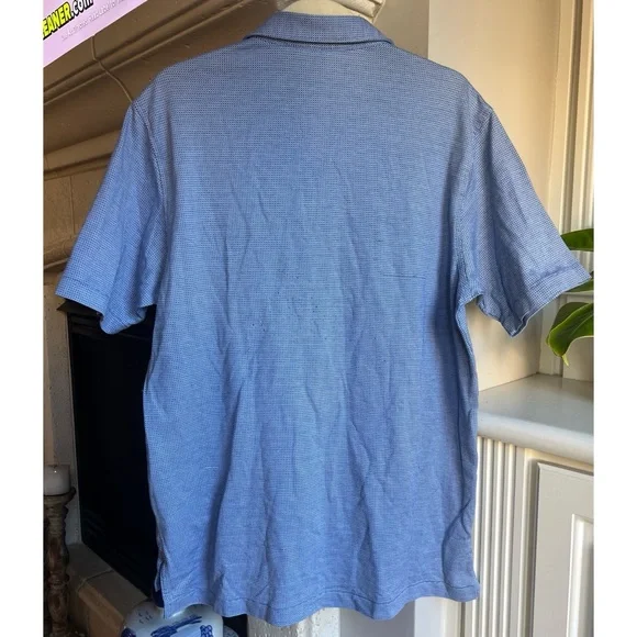 Peter Millar Men’s Blue Short Sleeve Polo Shirt 100% Cotton Size L - Picture 2 of 9